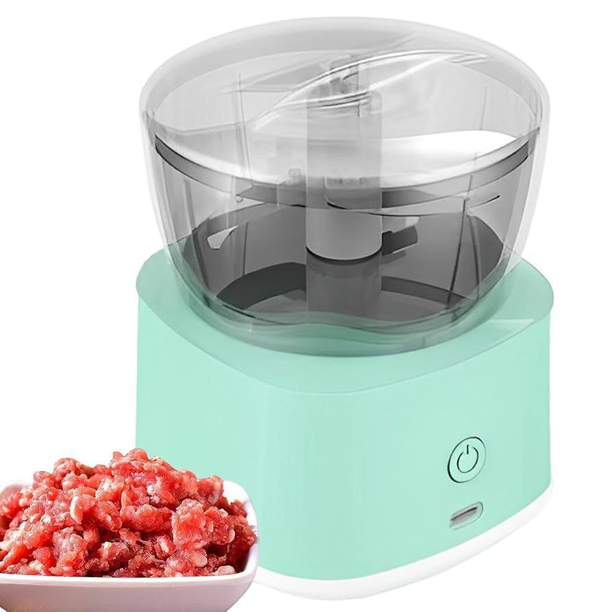 Mini Meat Grinder Mini Electric Mixer Multipurpose Food Processor Anti Slip Food Mincing Machine Wireless Portable Food Mixer 300ml Rechargeable Kitchen Chopping Gadget