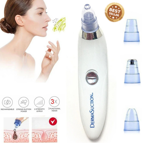 Cell Operated Blackhead Removal Machine Derma Suction 4 in 1 Black Head Remover Machine