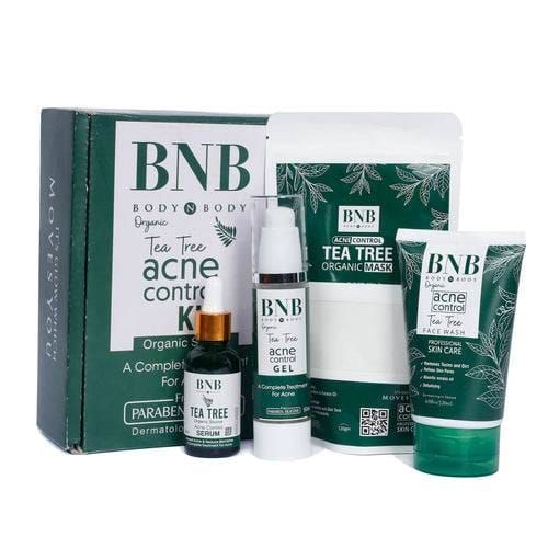 BNB Premium Organic 4-in-1 Tea Tree Facial Kit Acne/Brightening Glow Kit