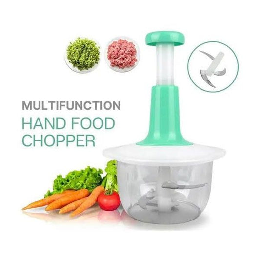Manual Hand Push Chopper and Mixer--Vegetable Meat Grinder 1.5 Liter