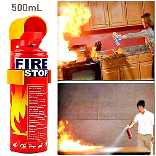 Fire Stop Spray 500 ml Portable fire Extinguisher Can Stop fire Safety Foam Non Toxic Environmentally Safe Ozone Friendly Formula Easy To Operate And Enjoys High fire Fighting Efficiency And Long Term Storage